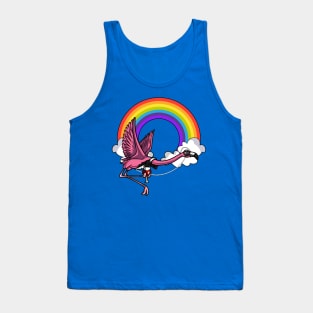 Flamingo Bird Wine Party Tank Top